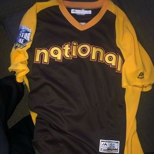Majestic Men's Yellow and Brown National Jersey